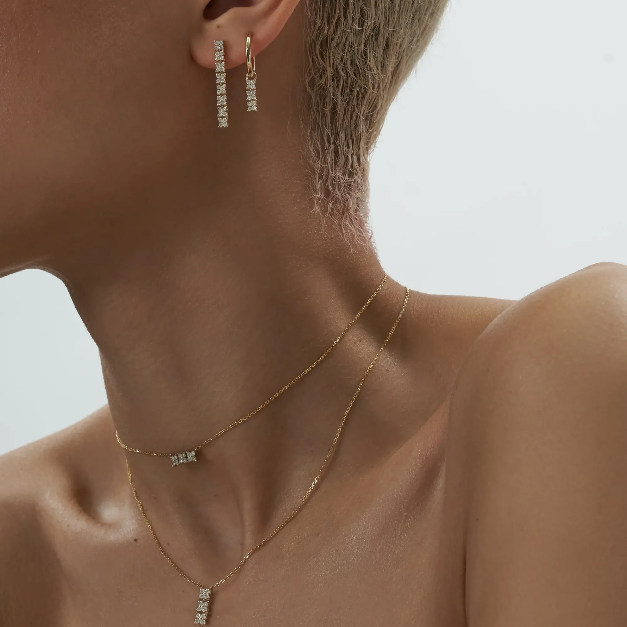 Anissa Kermiche Bronte Dore Horizontal Necklace Best