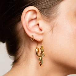 Anissa Kermiche Dangling Drape Earrings (Gold) Discount