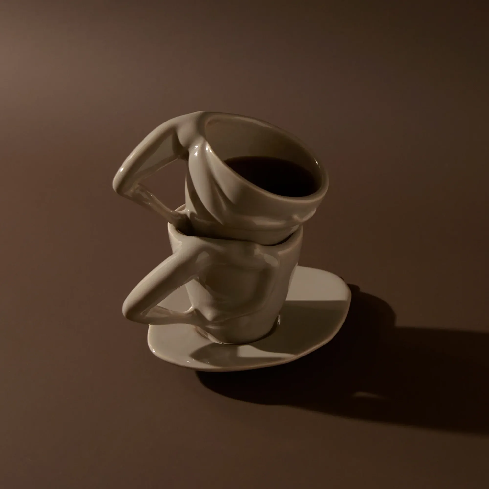 Anissa Kermiche Espresso Yourself Cups (High-Shine Mushroom) New