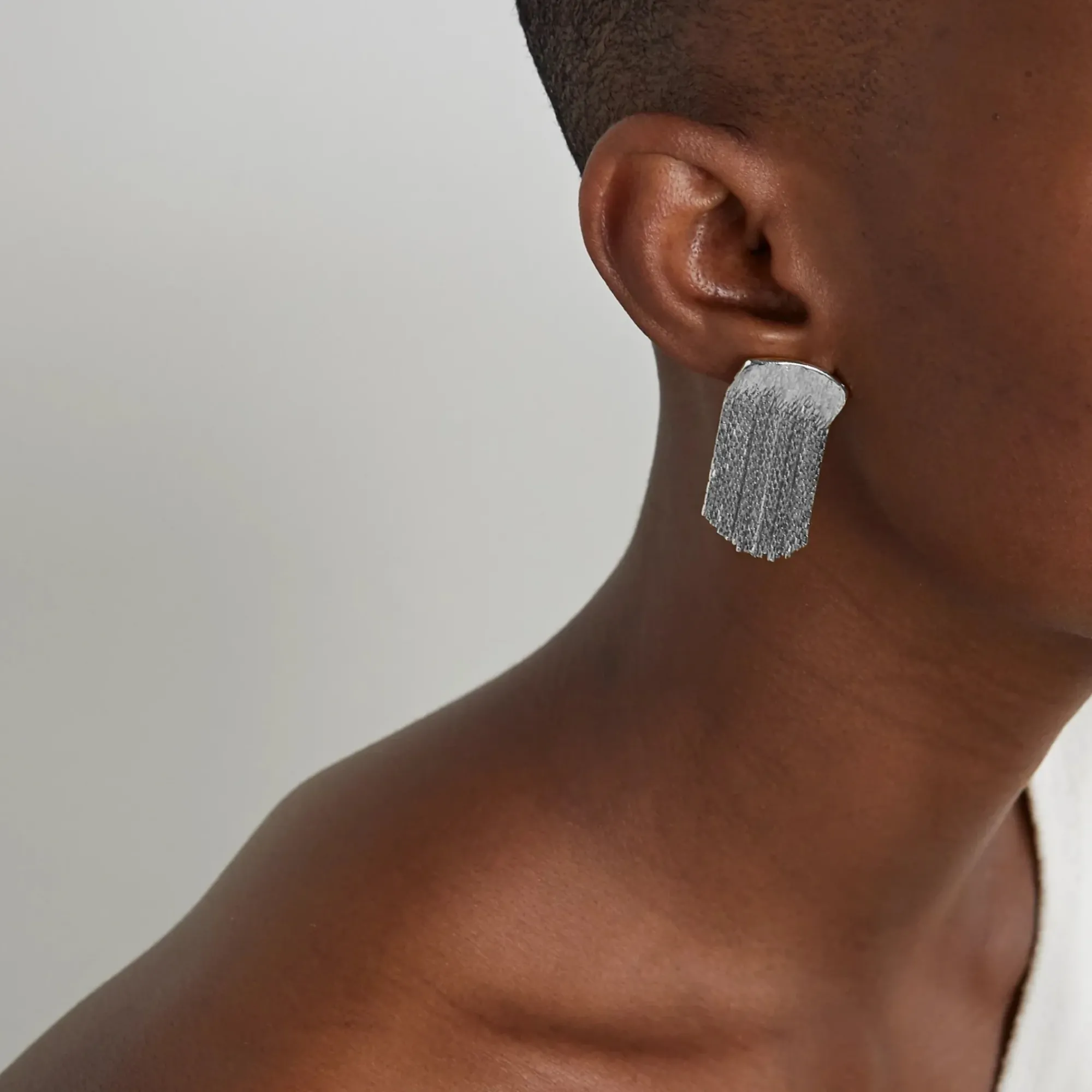 Anissa Kermiche Fil Earrings (Silver) Outlet