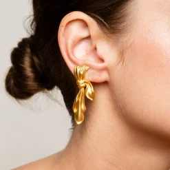 Anissa Kermiche Gilded Cloth Earrings (Gold) Online