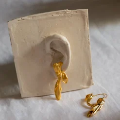 Anissa Kermiche Gilded Cloth Earrings (Gold) Online
