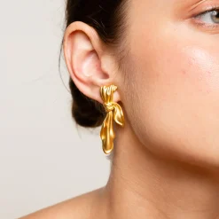 Anissa Kermiche Gilded Cloth Earrings (Gold) Online