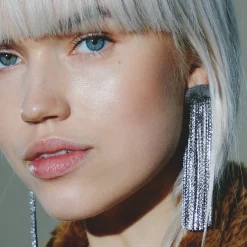 Anissa Kermiche Grand Fil Earrings (Silver) Online