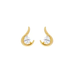 Anissa Kermiche Grande Poire De Feu Earrings (Clear) New