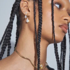 Anissa Kermiche Ile Flottante Hoop Earrings Discount