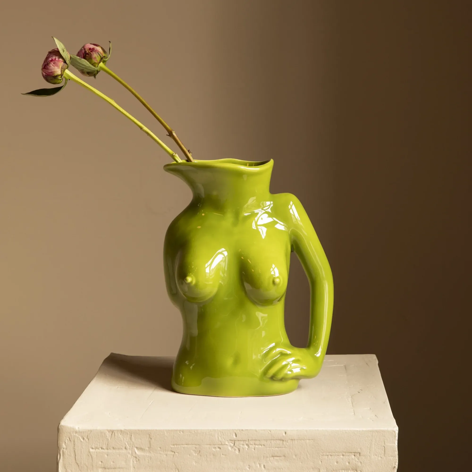 Anissa Kermiche Jugs Jug (High-Shine Olive) Sale