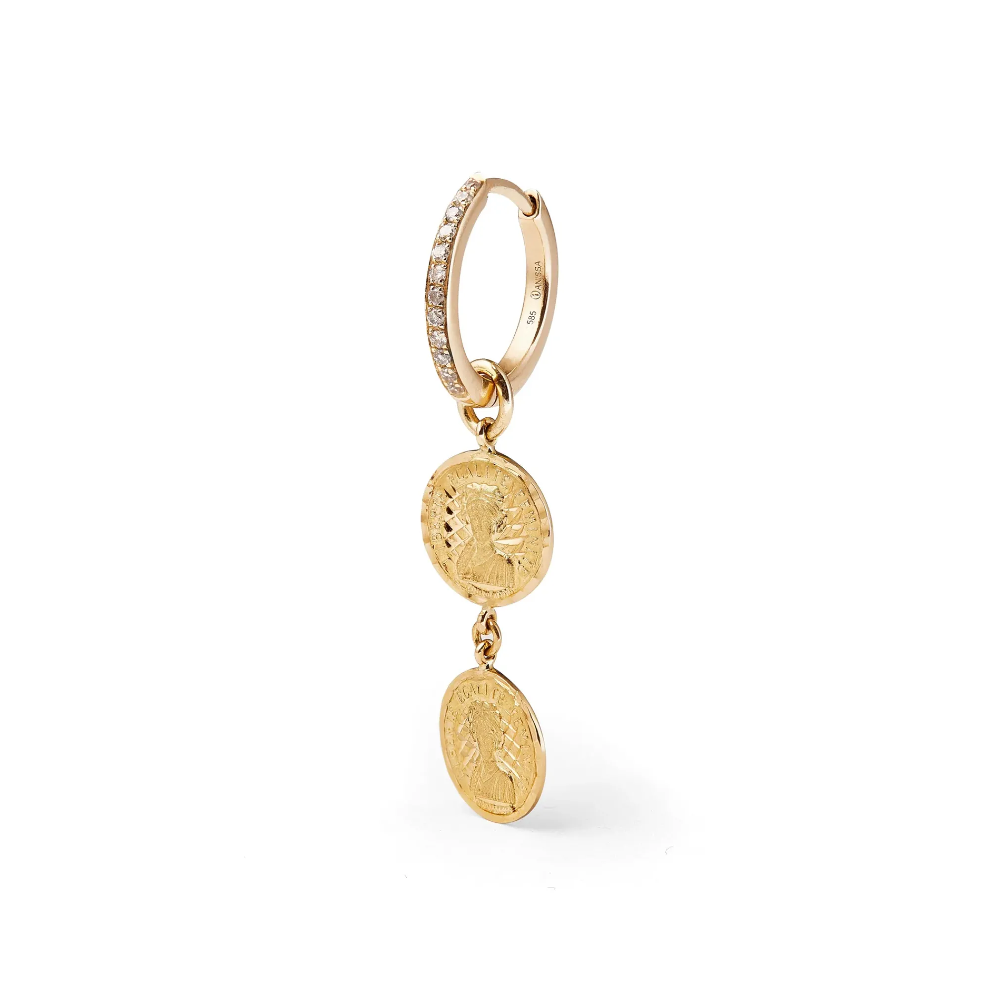 Anissa Kermiche Louise D'Or Double Coin Earring Best