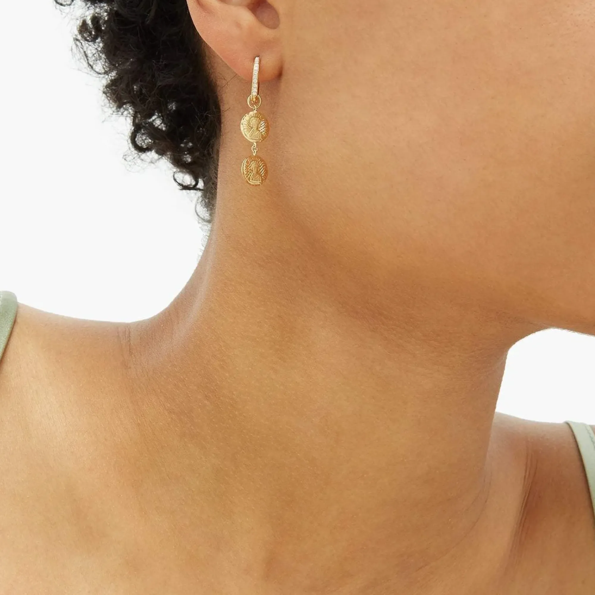 Anissa Kermiche Louise D'Or Double Coin Earring Best