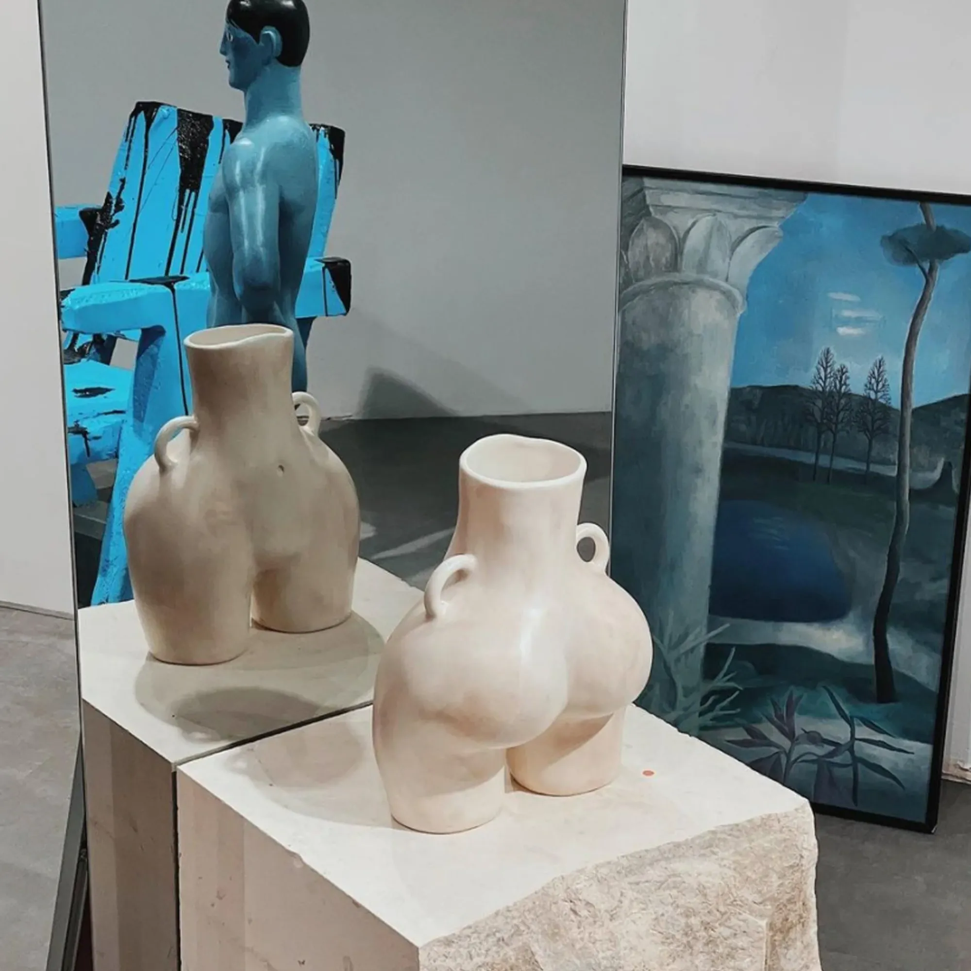 Anissa Kermiche Love Handles Vase (Marble) New