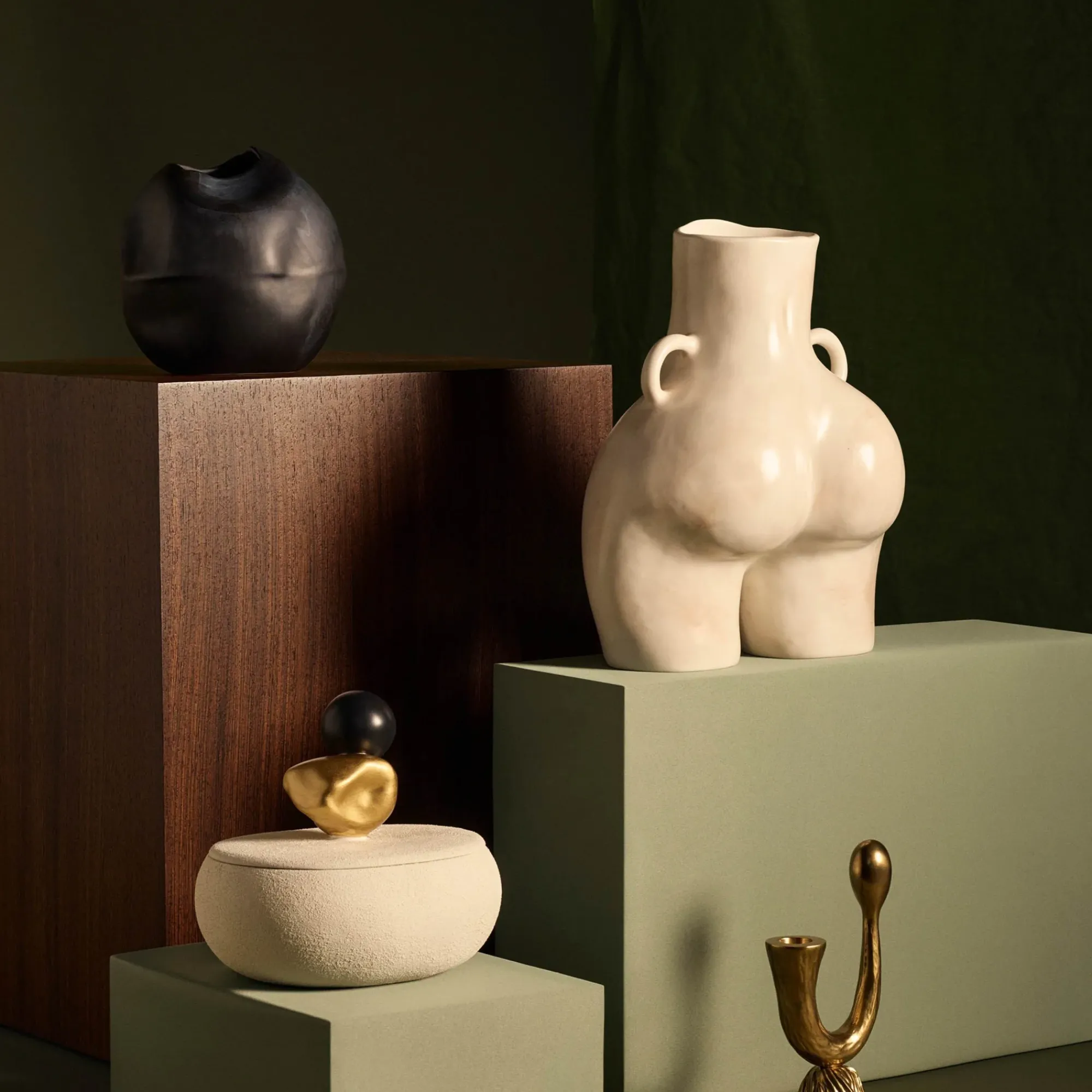 Anissa Kermiche Love Handles Vase (Marble) New