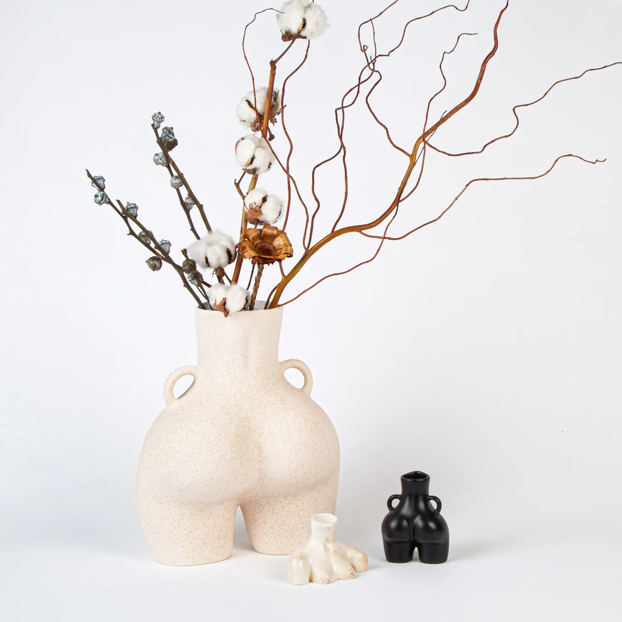 Anissa Kermiche Love Handles Vase (Speckled Beige) Discount