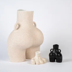 Anissa Kermiche Love Handles Vase (Speckled Beige) Discount