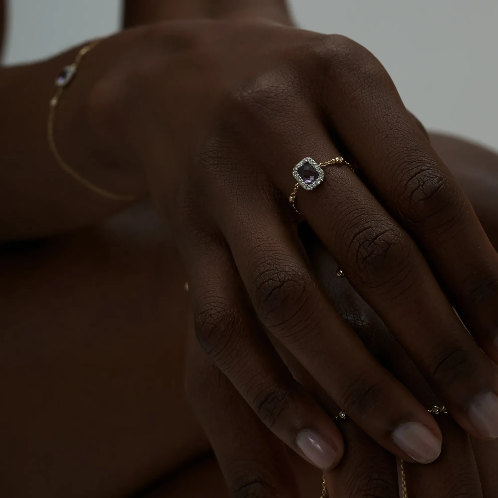 Anissa Kermiche Square Amethyst Ring Online