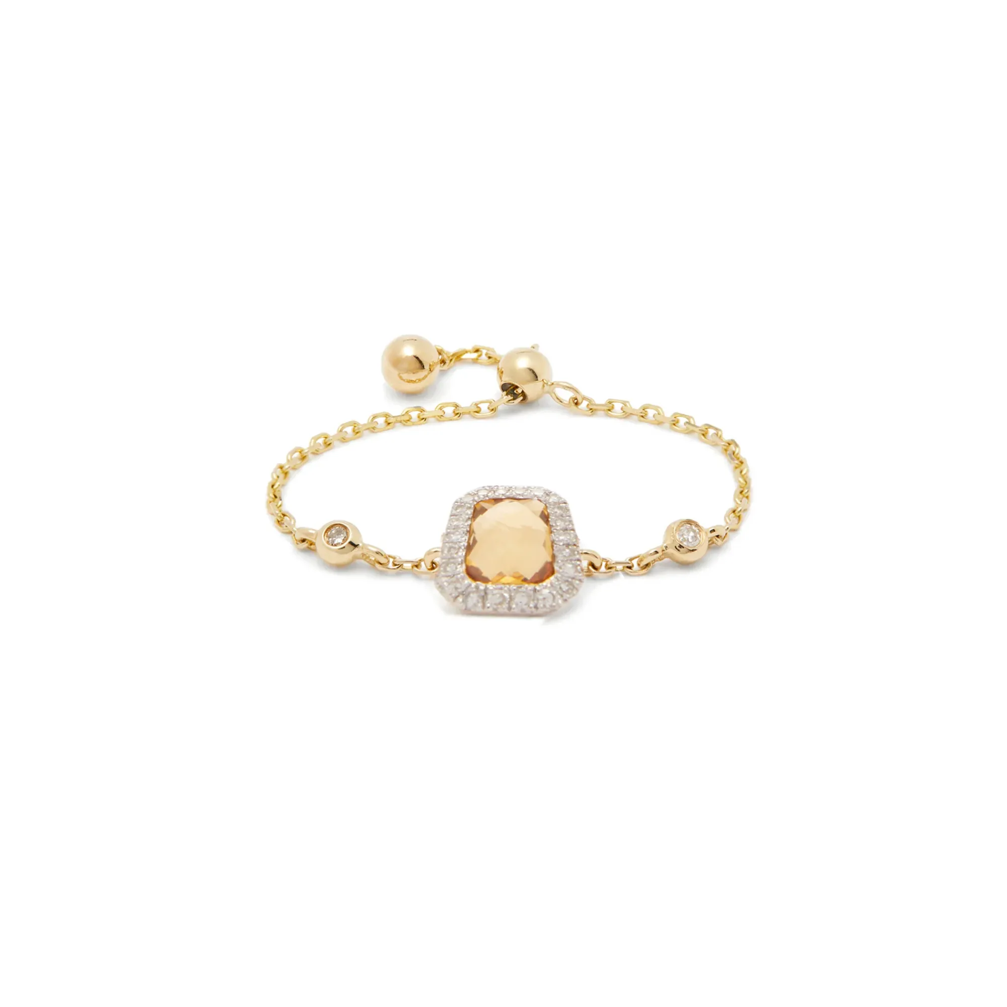 Anissa Kermiche Square Citrine Ring