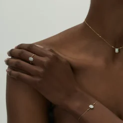 Anissa Kermiche Square Opal Necklace