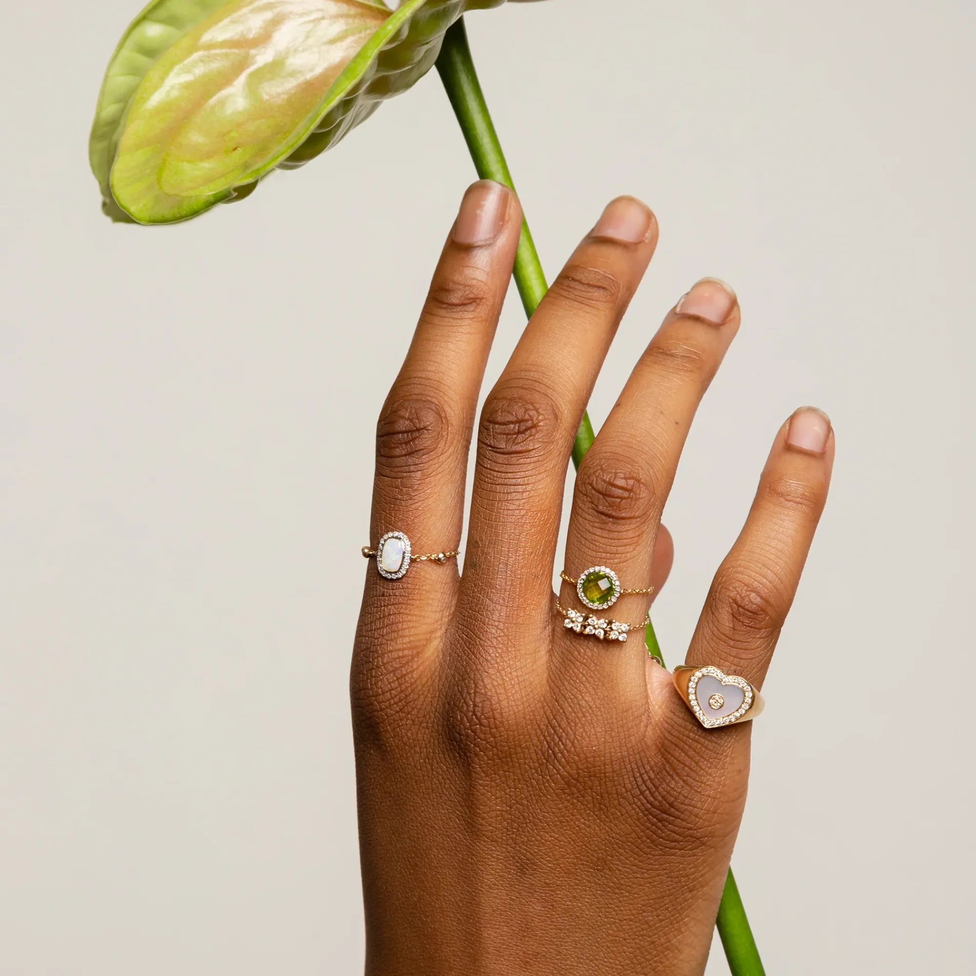 Anissa Kermiche Square Opal Ring Hot