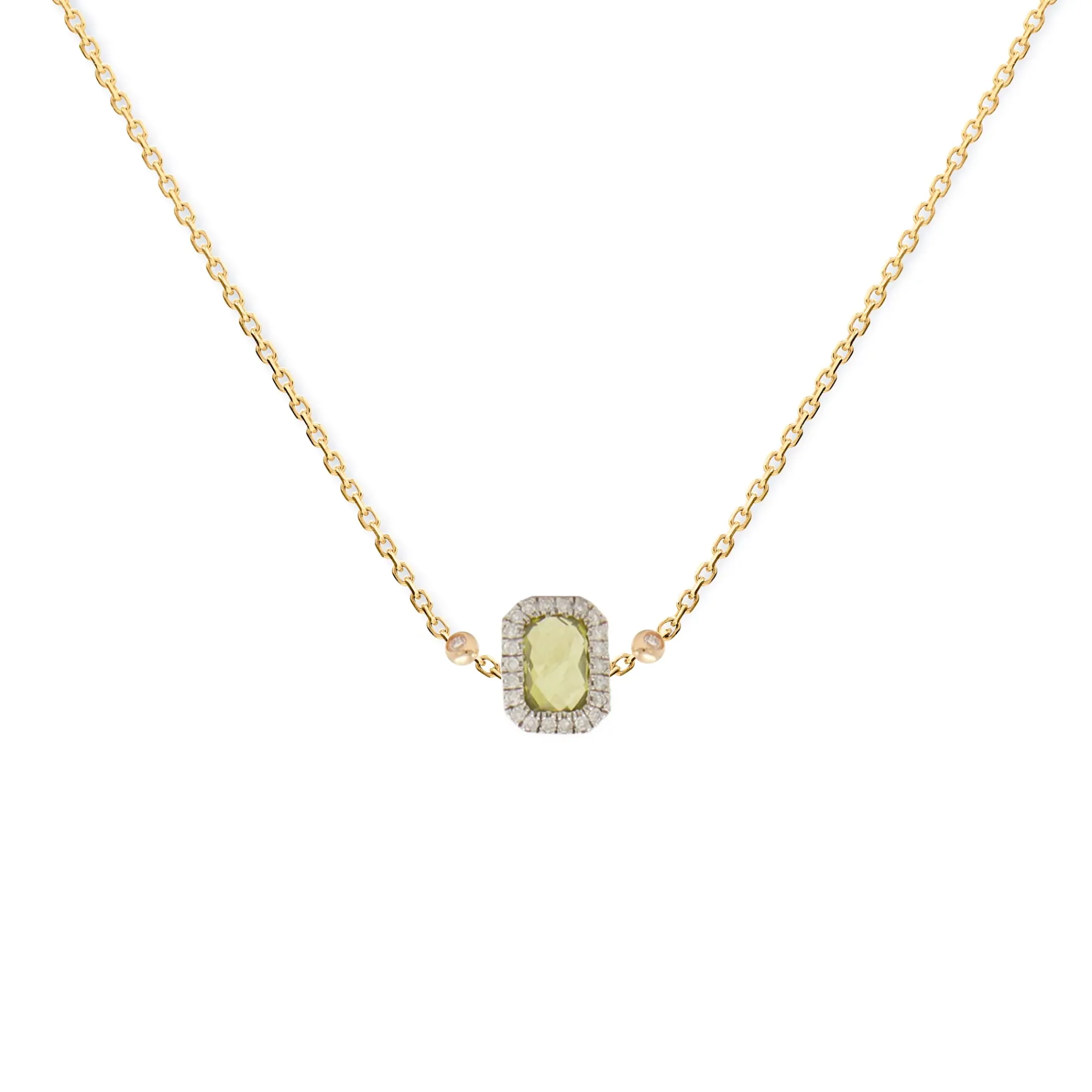 Anissa Kermiche Square Peridot Necklace Hot