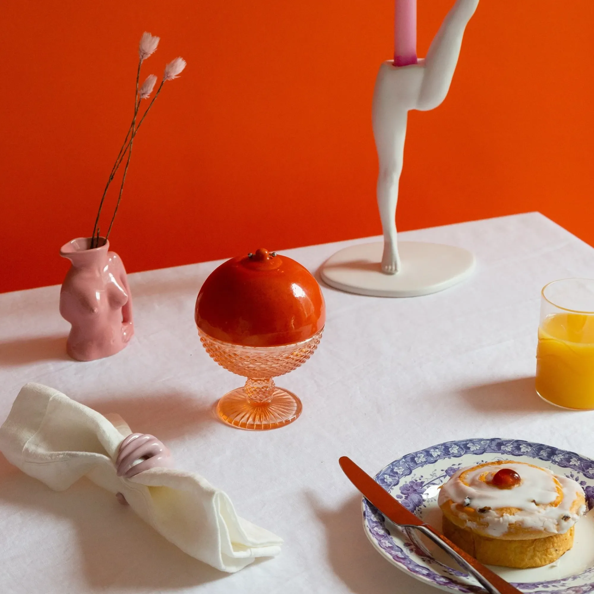 Anissa Kermiche Sugar Tits Pot (High-Shine Orange) New