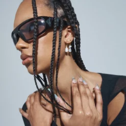 Anissa Kermiche Swinger Hoop Earrings (Gold) Discount