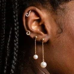 Anissa Kermiche Swirl Stud Online